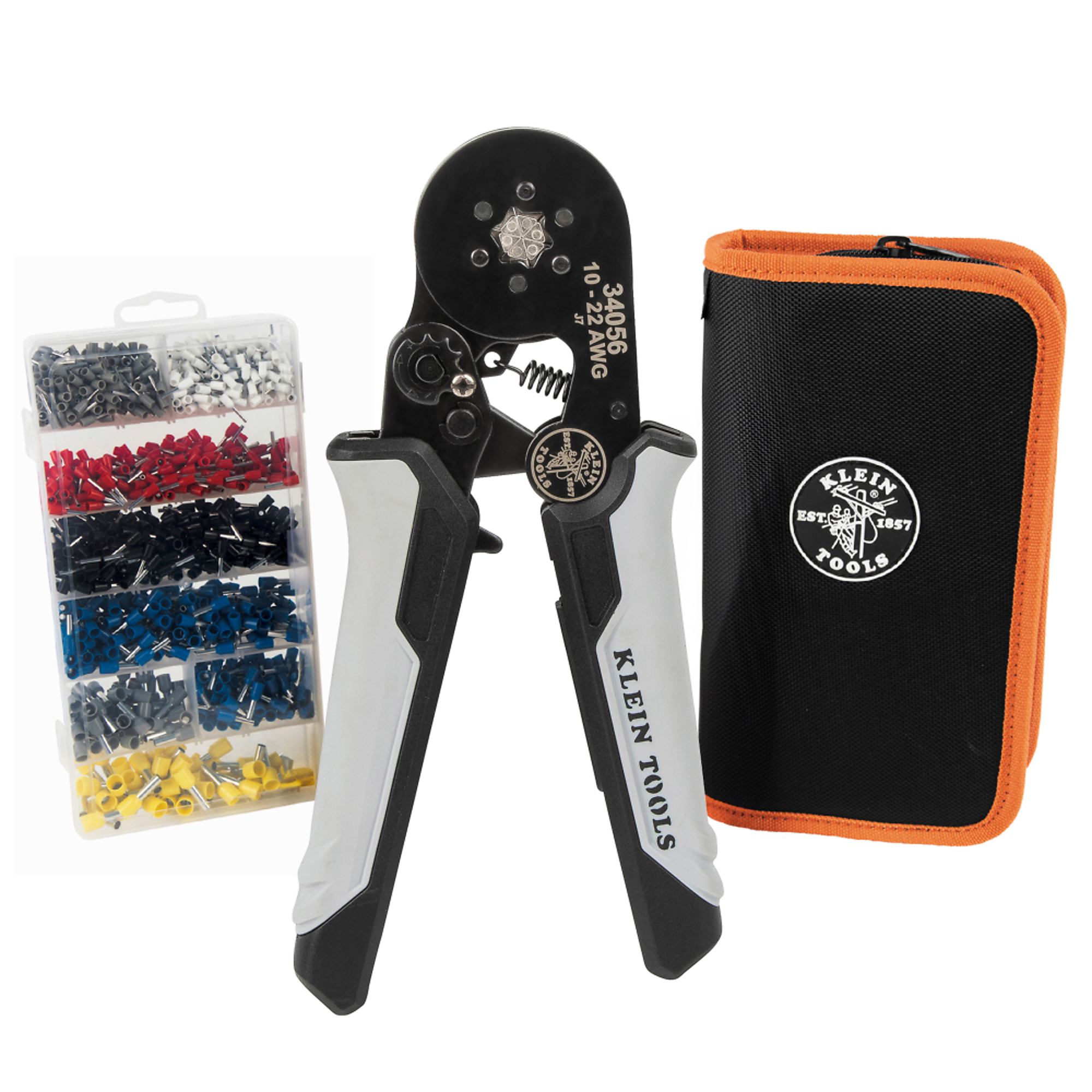 Klein Tools Ratcheting Ferrule Hex Crimper Set, Model# 34061